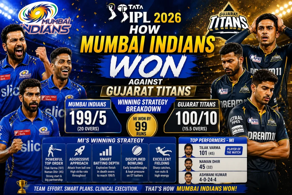 How Mumbai Indians Won Against Gujarat Titans
