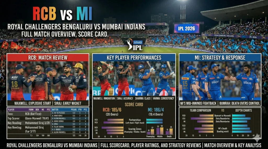 Royal Challengers Bengaluru VS Mumbai Indians