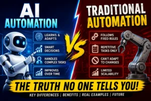 AI Automation vs Traditional Automation Key Differences, Benefits & Future Trends (2026)