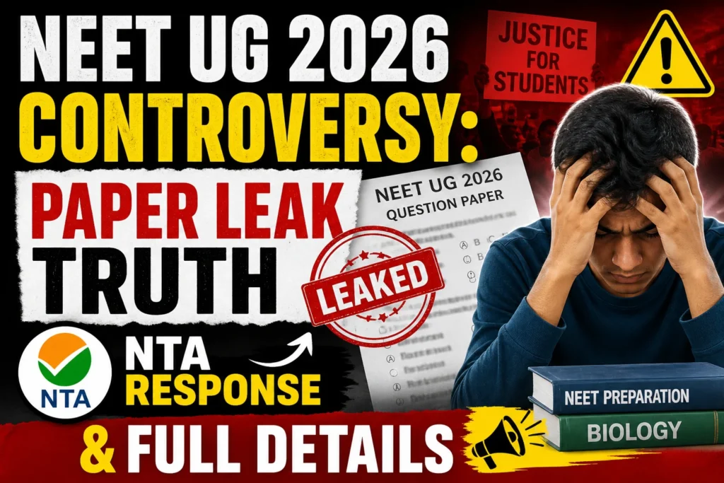 NEET UG 2026 Controversy